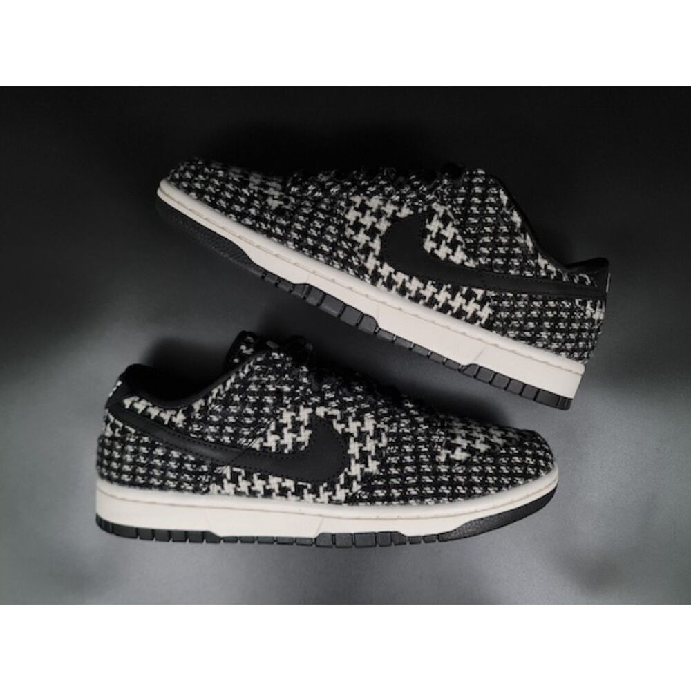 Nike Dunk Low Harris Tweed White Black Multi (Women’s). SIZE 11.5 - HQ5036-901